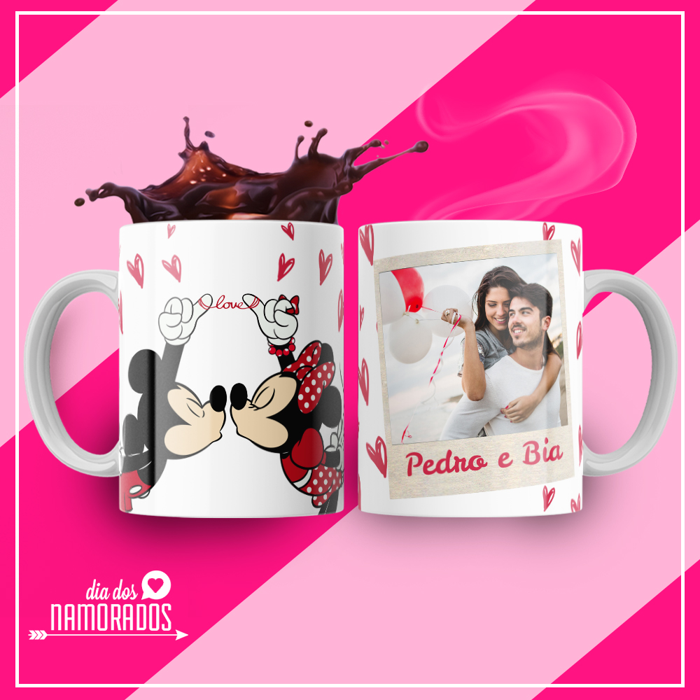 Caneca Personalizada de Porcelana - Namorados - Love com Foto