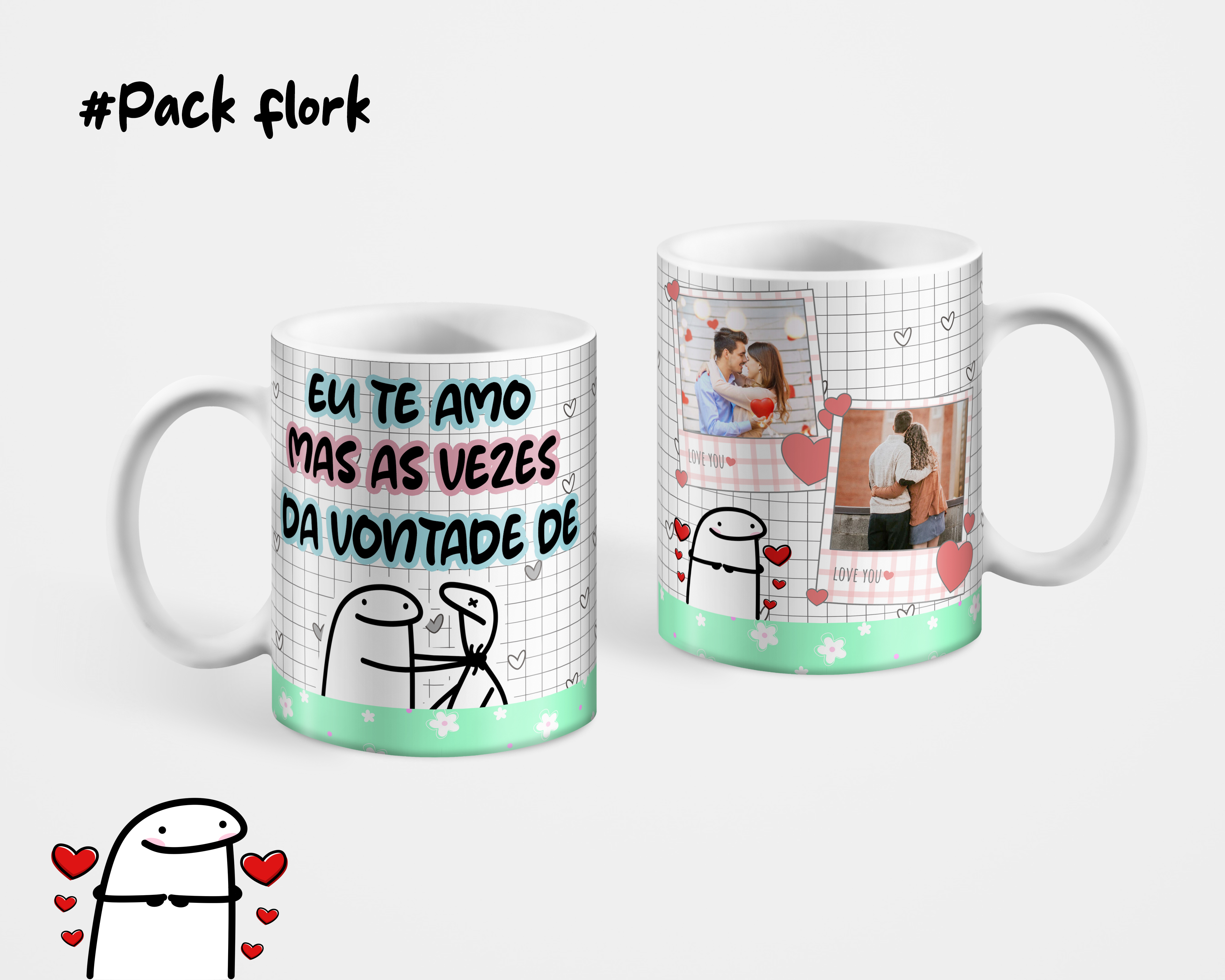 Caneca Personalizada de Porcelana - Namorados - A muitas aguas não podem apagar