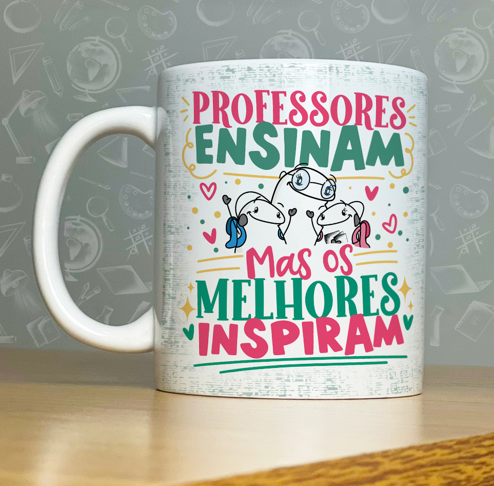 Caneca personalizada de porcelana   Tema: Dia dos professores   -  Modelo: 44