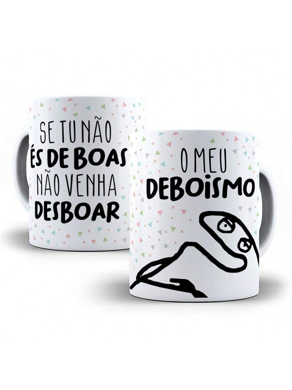 Caneca Porcelana Flork Meme de boas Personalizada 325ml