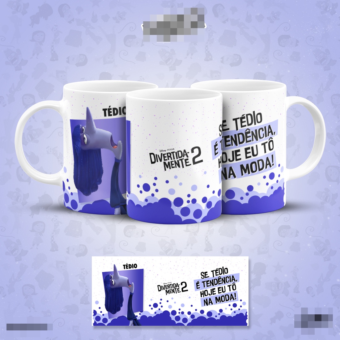 Caneca Personalizada de Porcelana - Divertidamente - Tédio