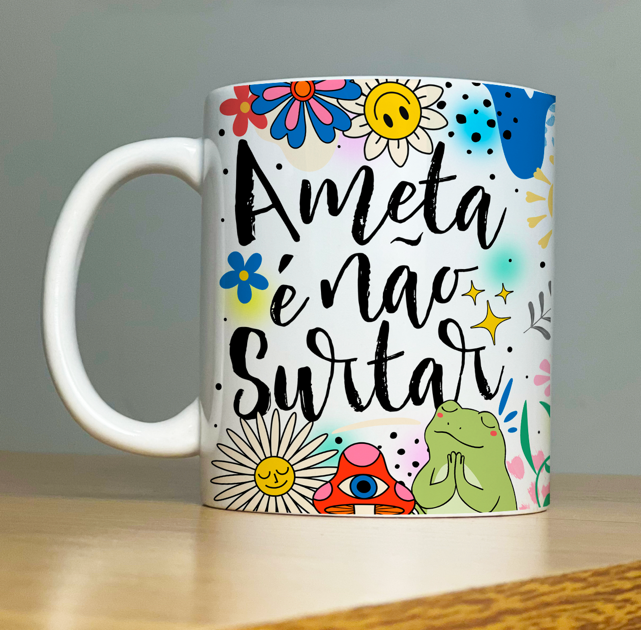 Caneca Personalizada de porcelana - VIBE: A meta é não sutar -   