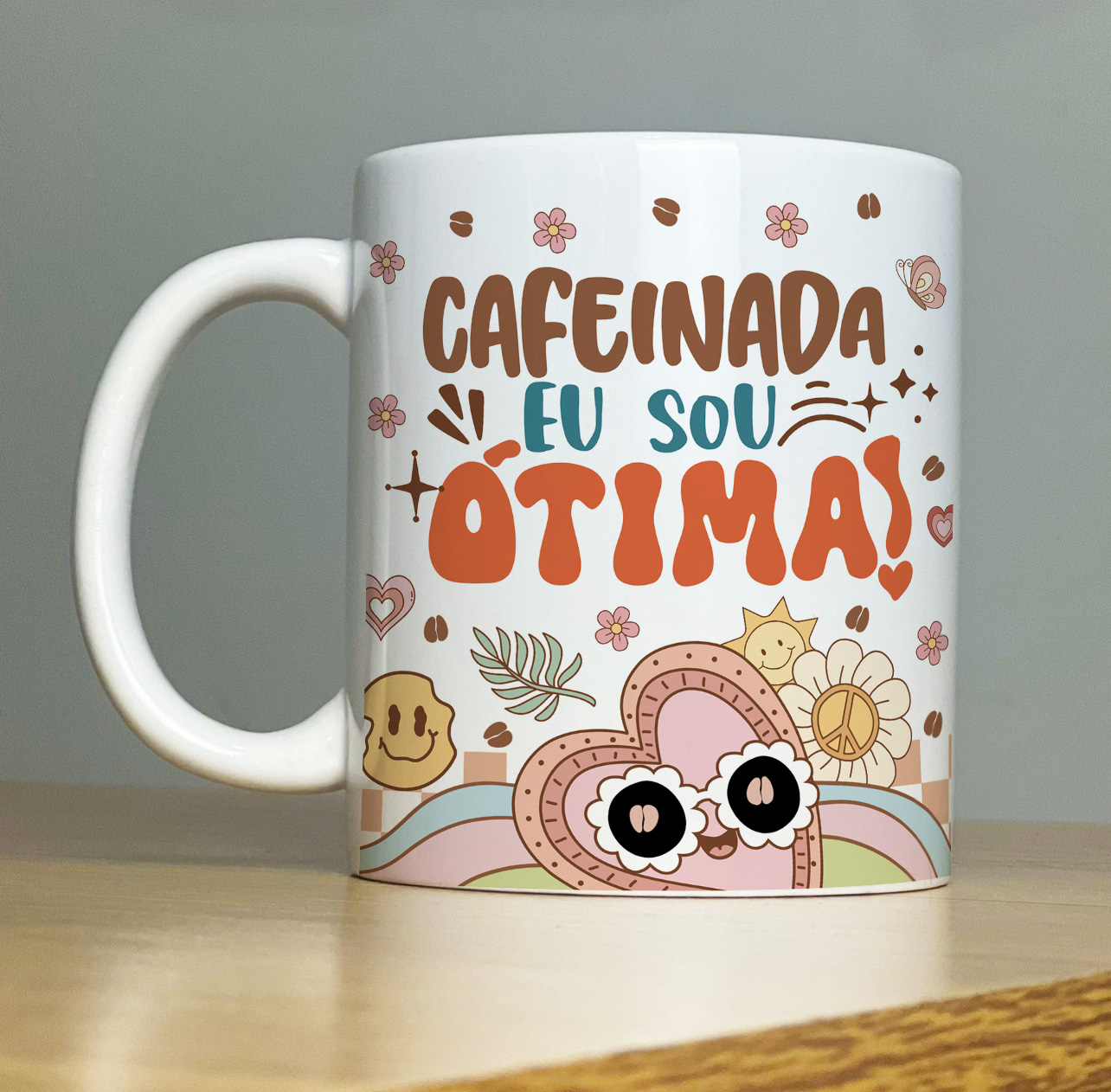 Caneca Personalizada de porcelana - VIBE: Cafeinada eu sou ótima -   