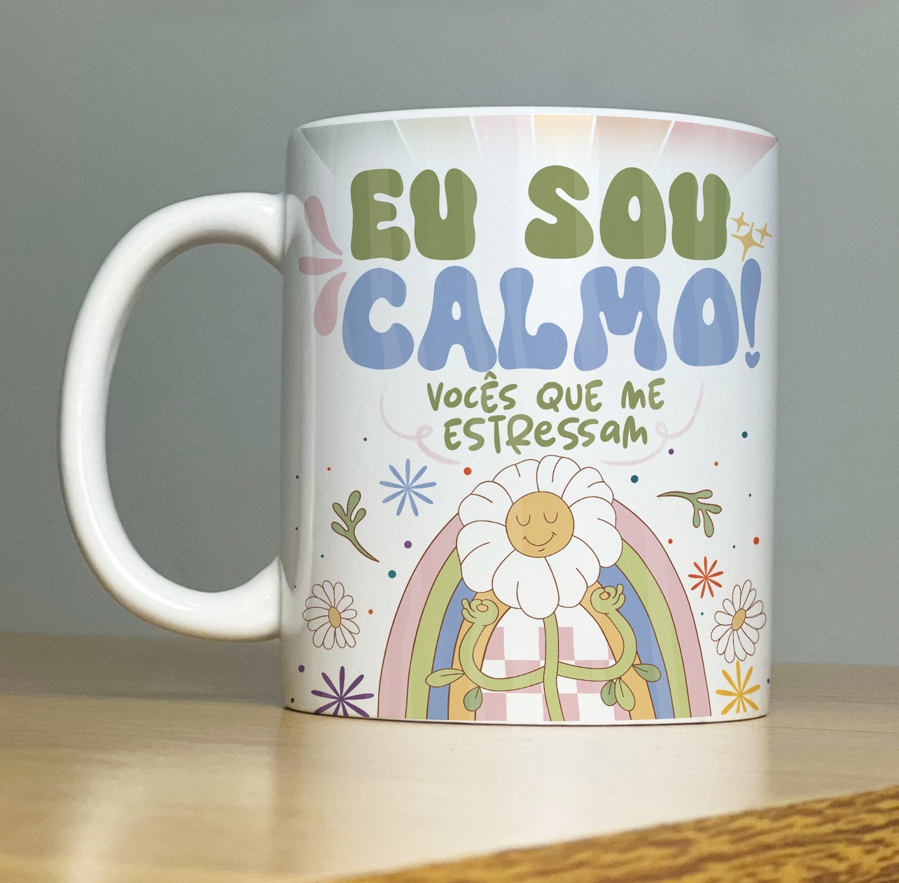 Caneca Personalizada de porcelana - VIBE: Eu sou CALMO -   