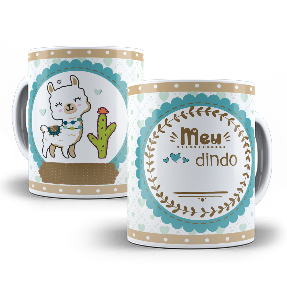 Caneca de Porcelana Personalizada Dindo  - Modelo 5