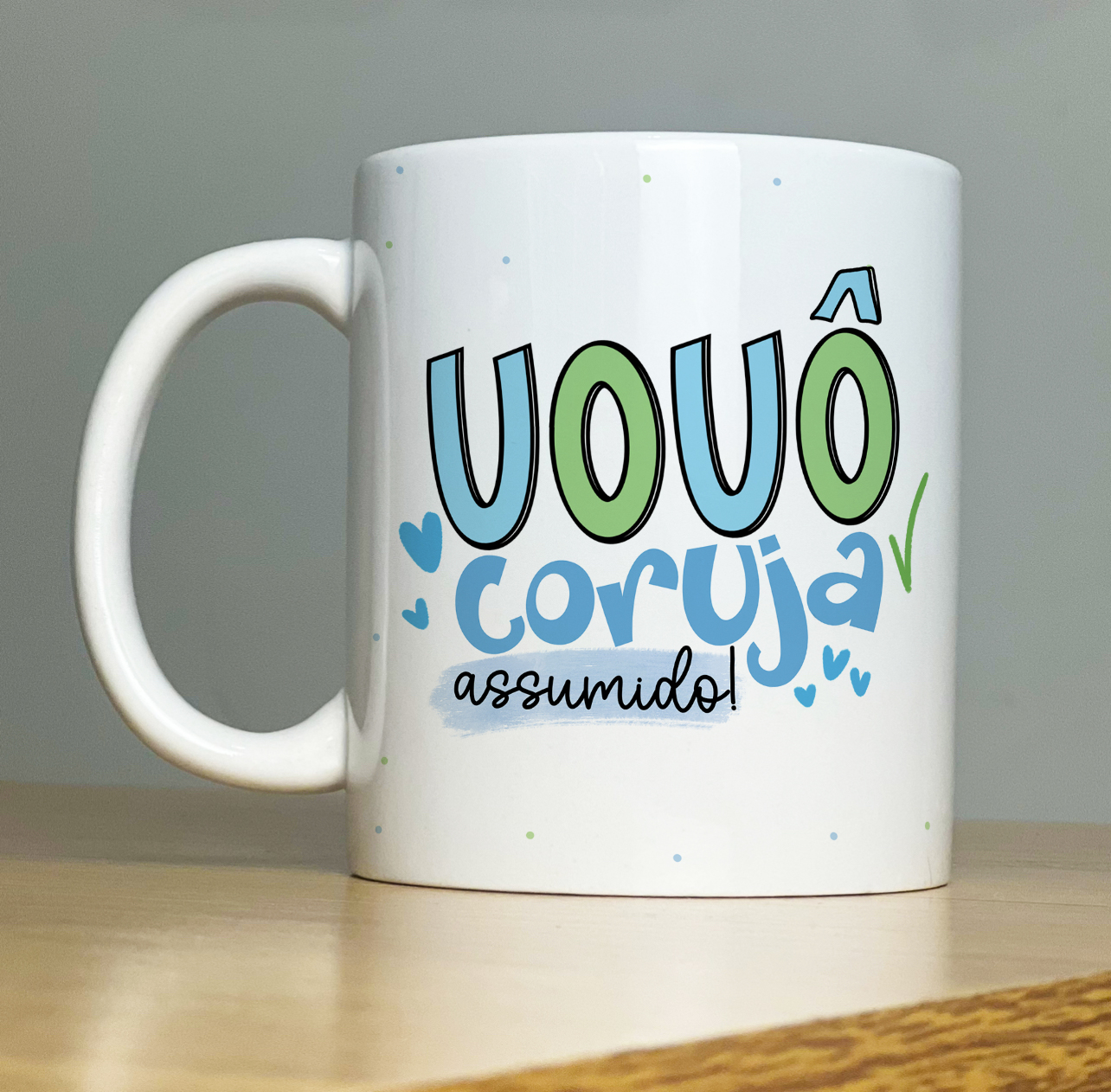Caneca de Porcelana Personalizada - Avós - Vovó coruja
