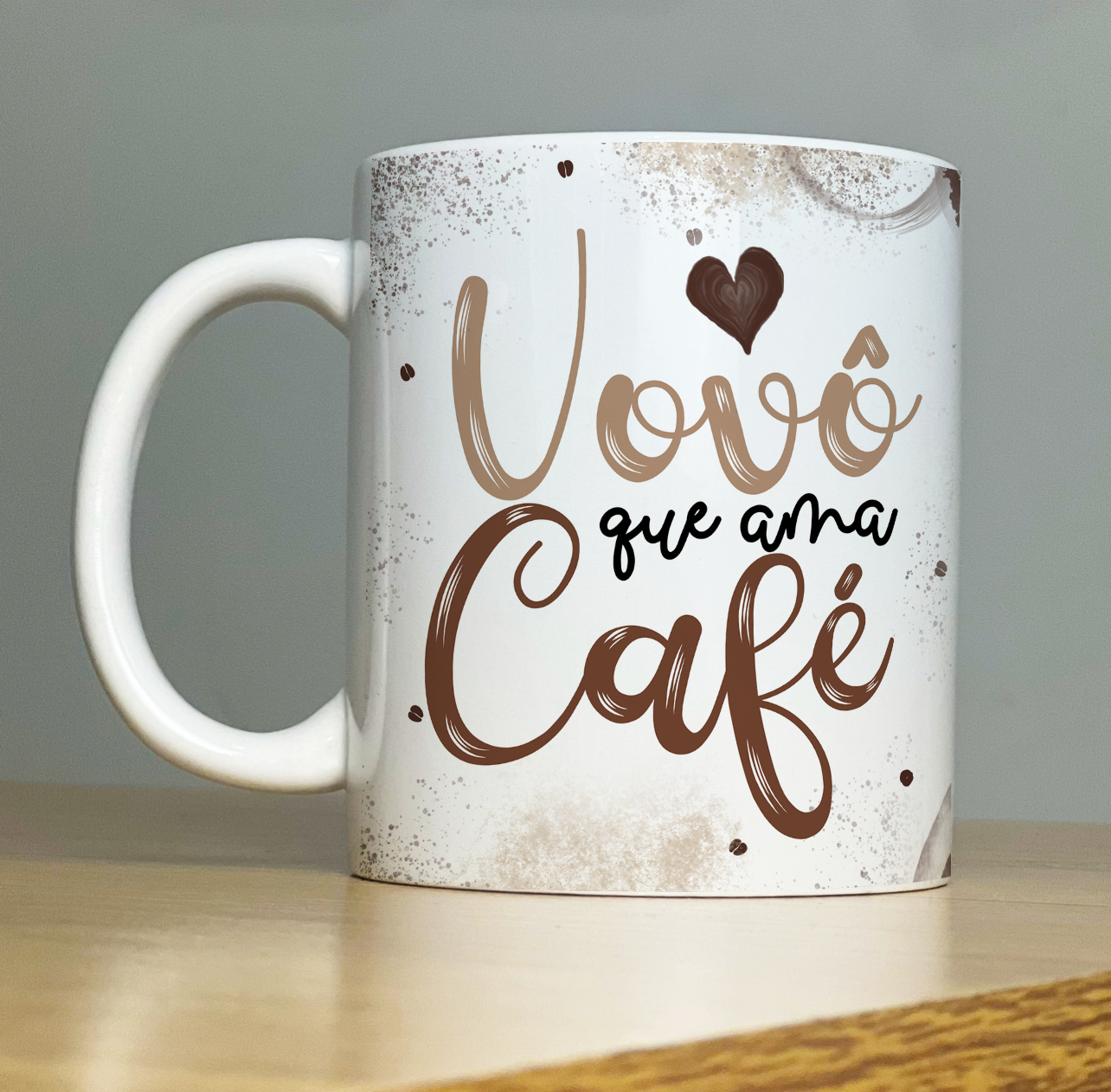 Caneca de Porcelana Personalizada - Avós -Vovô que ama Café