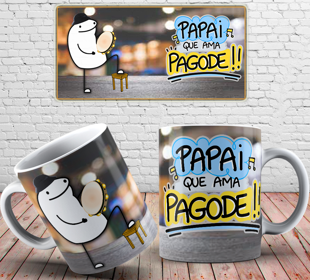 Caneca Personalizada de Porcelana - Pai - Papai que ama Pagode
