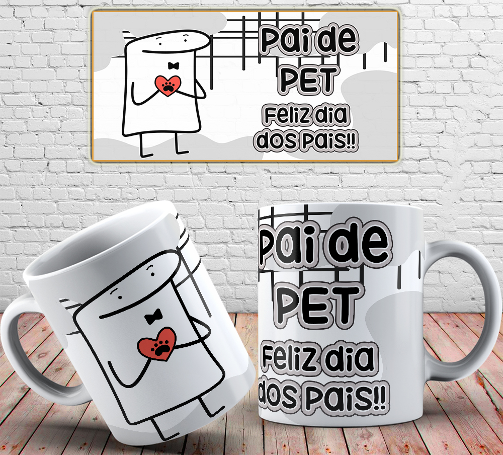 Caneca Personalizada de Porcelana - Pai - Pai de Pet 