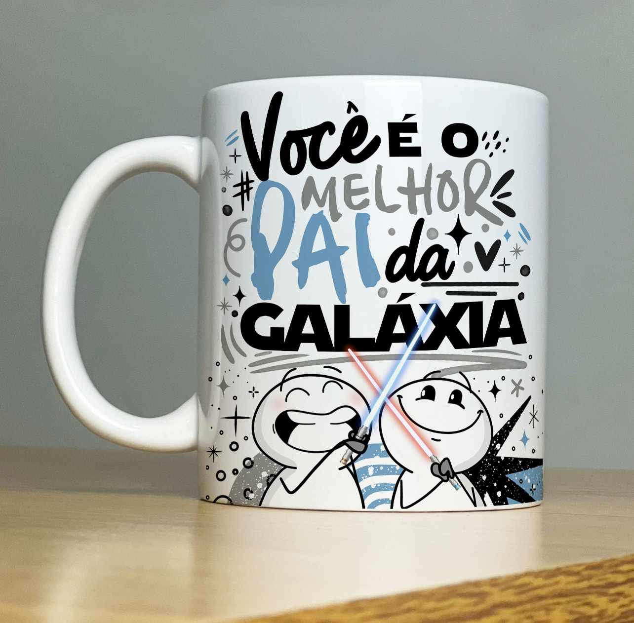 Caneca Personalizada de Porcelana - Pai - Você é melhor pai da Galáxia