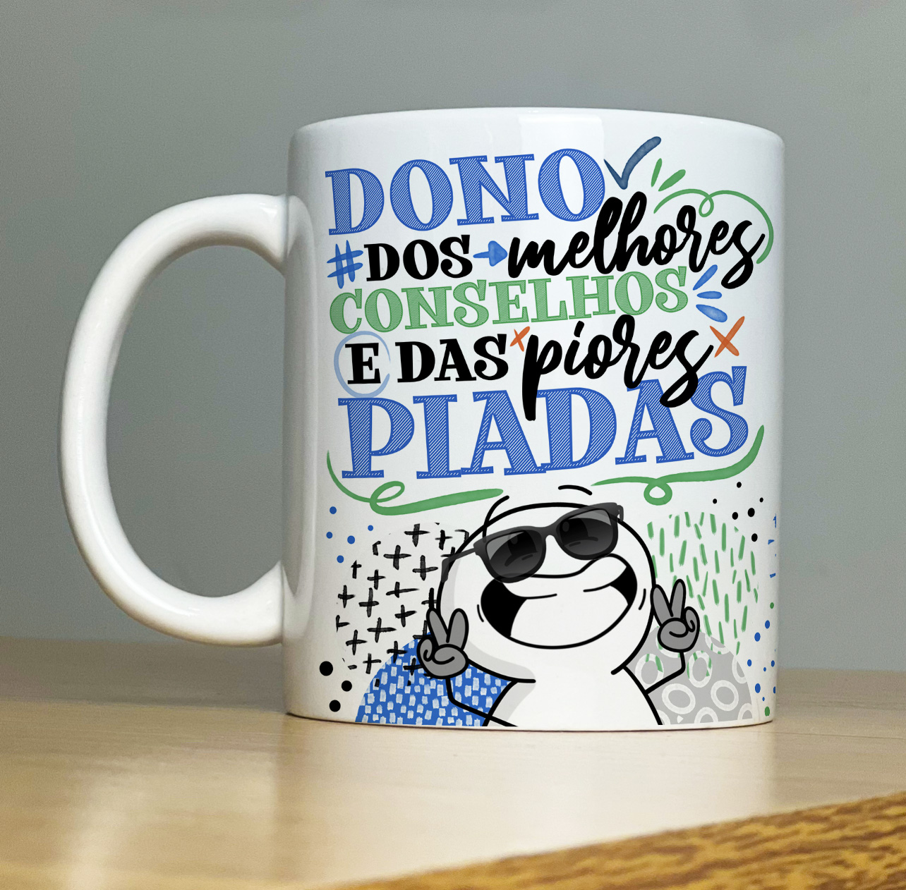 Caneca Personalizada de Porcelana - Pai - Dono dos melhores conselhos