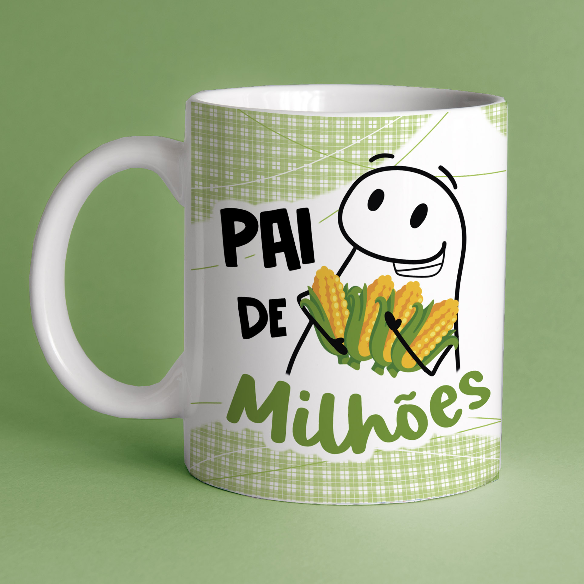 Caneca Personalizada de Porcelana - Pai - Pai de Milhões com Flork