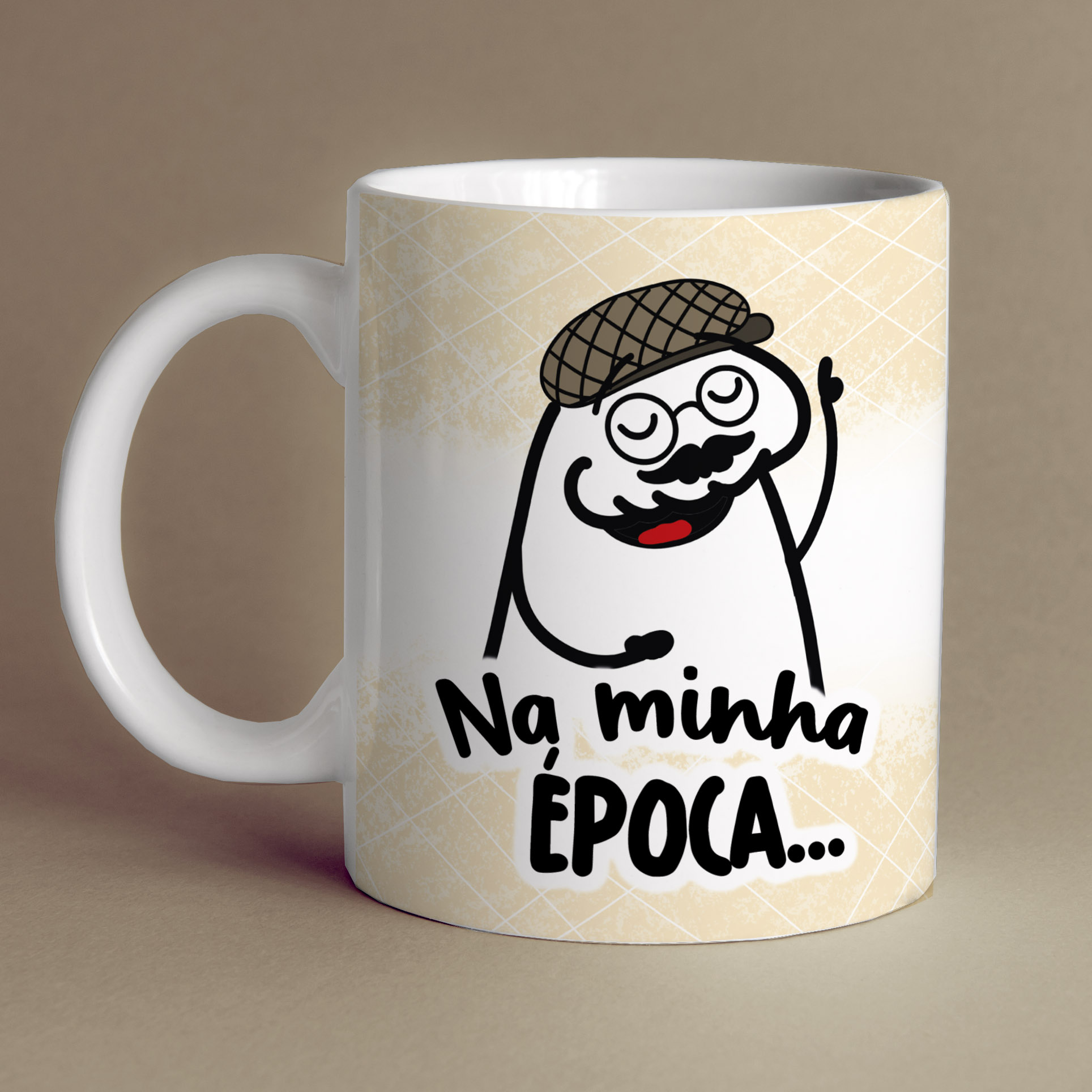Caneca Personalizada de Porcelana - Pai - Na minha época 