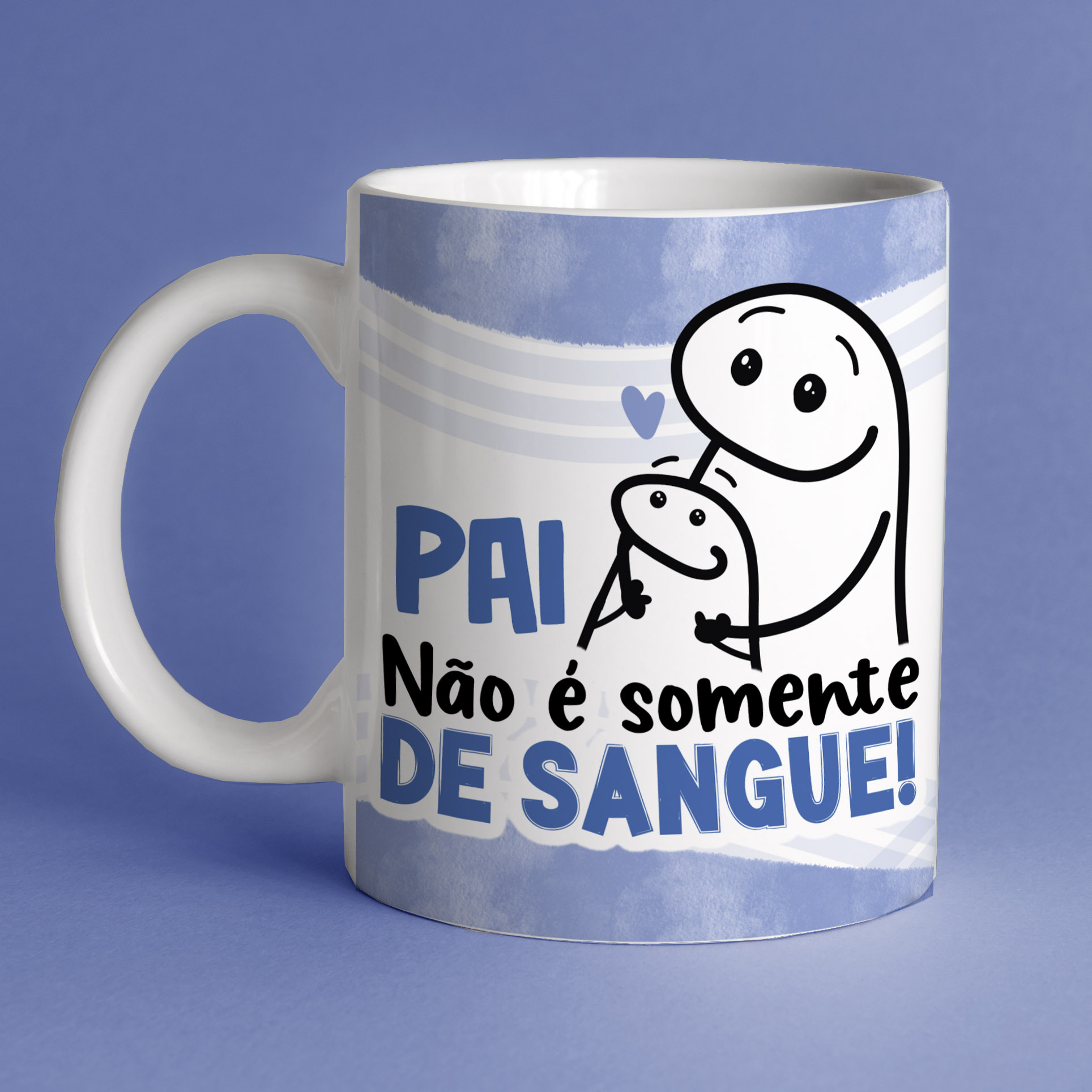 Caneca Personalizada de Porcelana - Pai - Pai, não somente de sangue