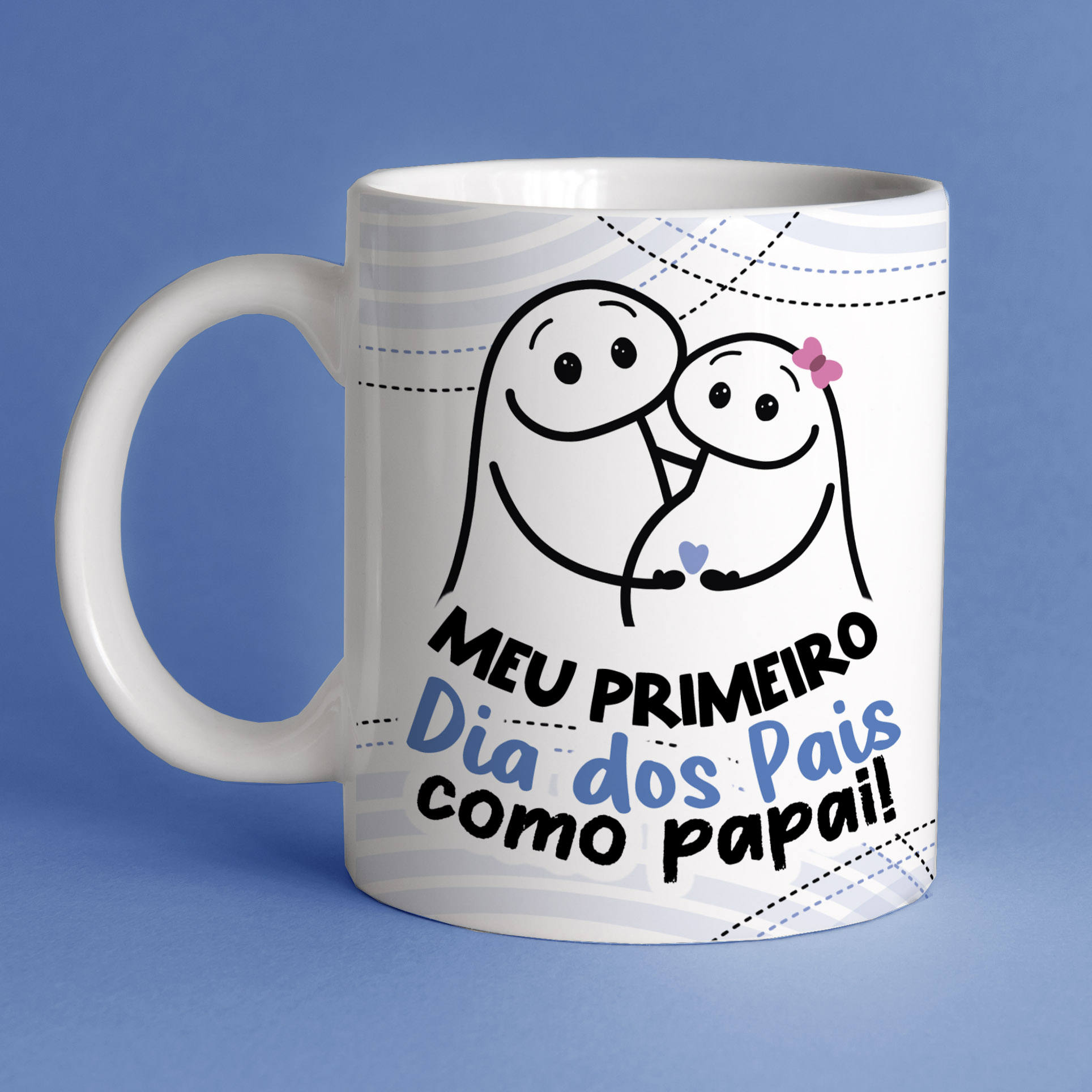Caneca Personalizada de Porcelana - Pai - Meu primeiro dia dos pais como papai