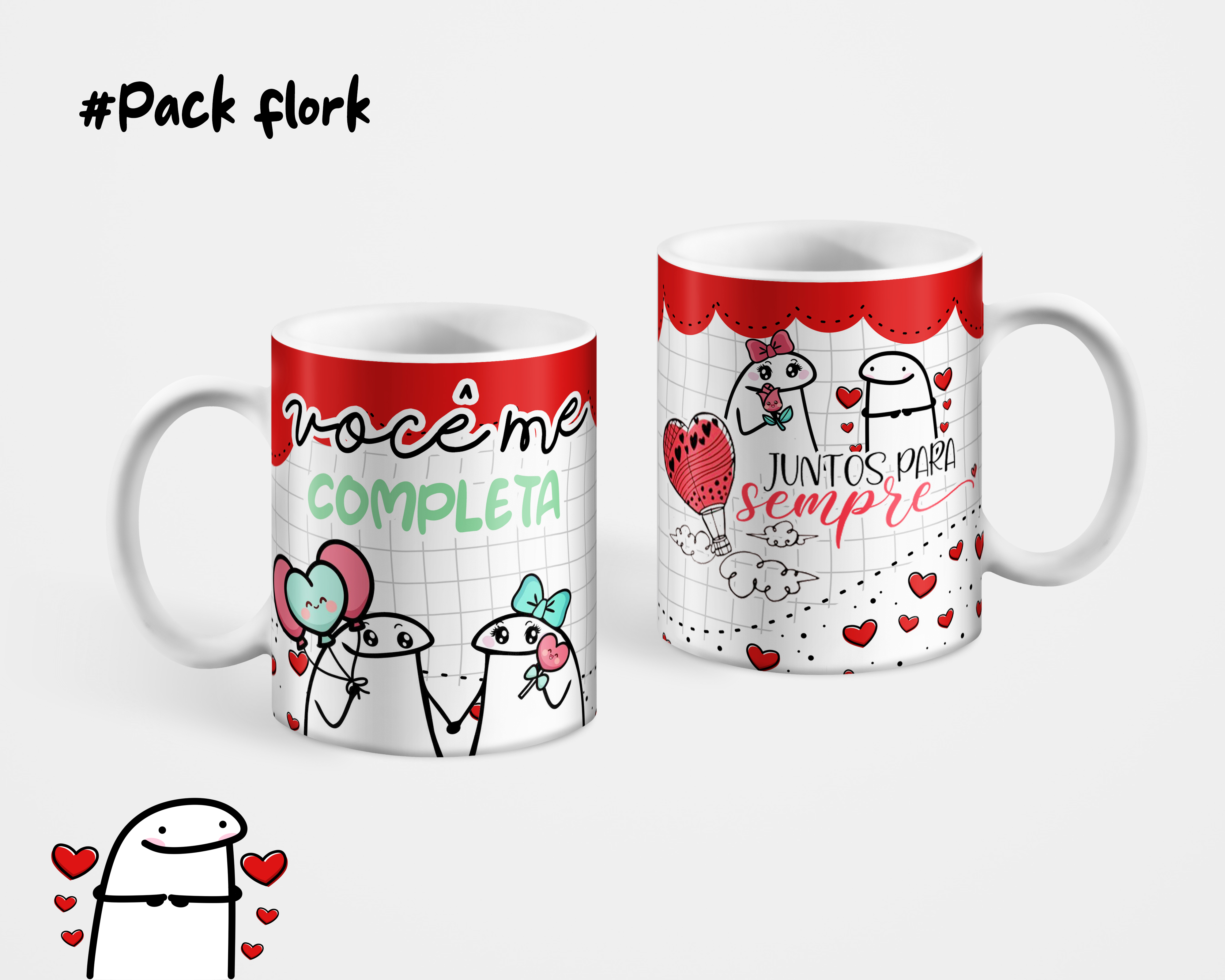 Caneca Personalizada de Porcelana - Namorados - Você me completa, juntos para sempre