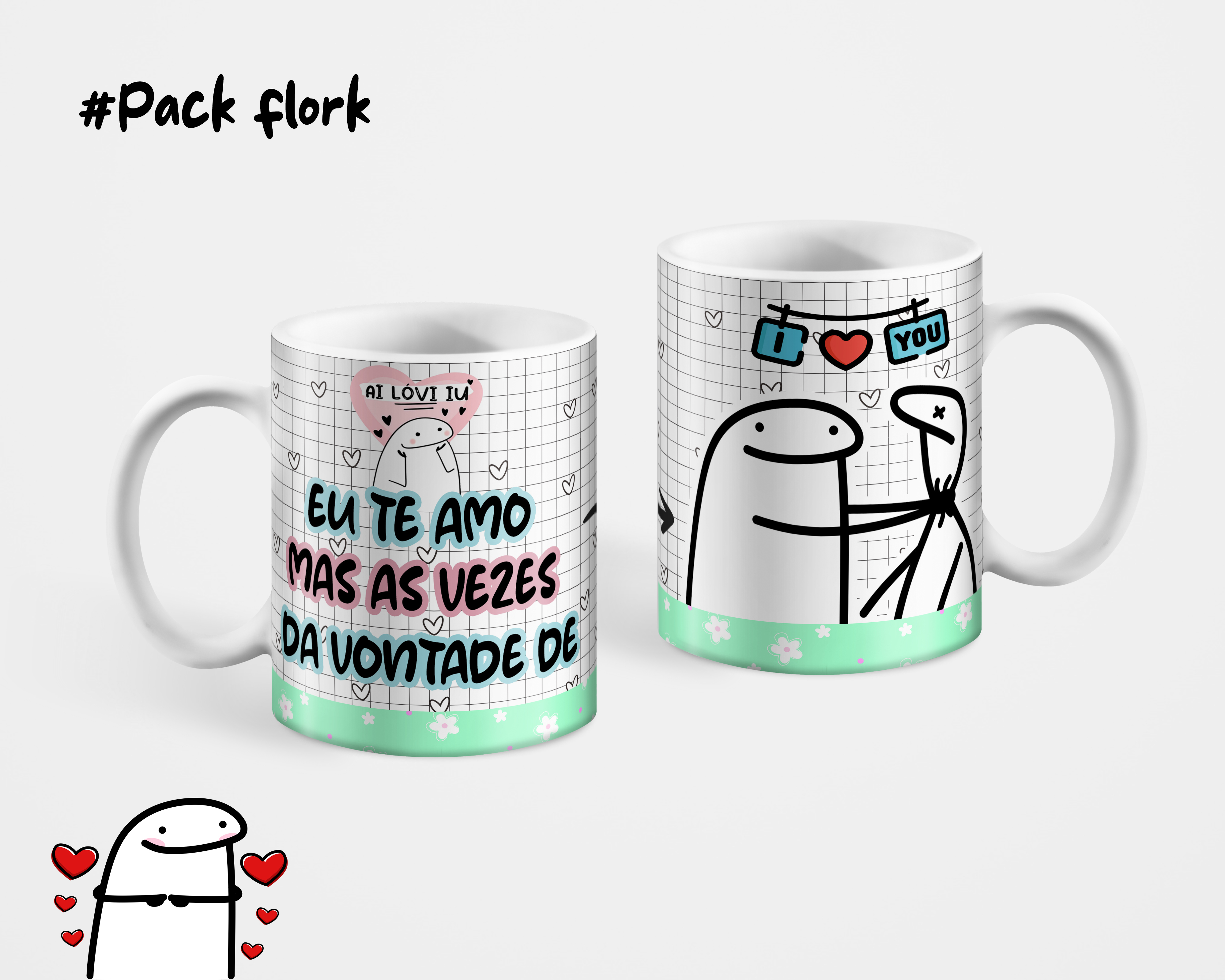 Caneca Personalizada de Porcelana - Namorados - Eu te amo, mas as vezes da vontade de
