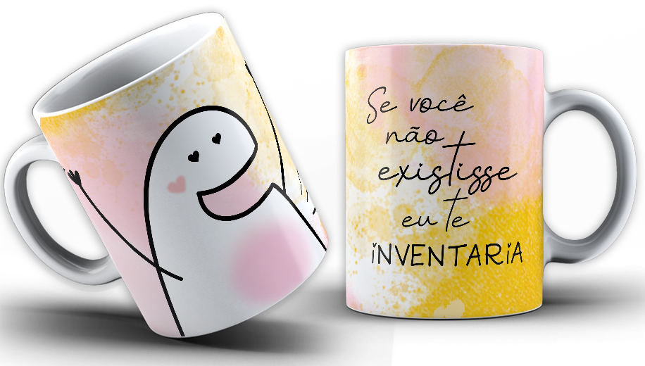 Caneca Personalizada de Porcelana - Namorados - Se você não existisse, eu te inventaria