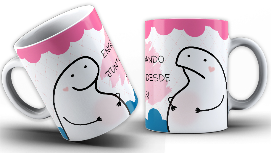 Caneca Personalizada de Porcelana - Namorados - Engordando Juntos, desde 
