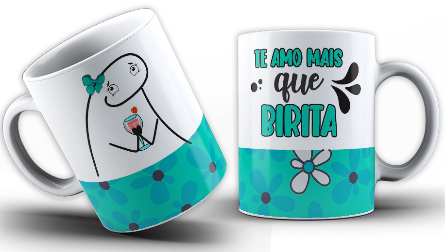Caneca Personalizada de Porcelana - Namorados - Te amo mais que Birita