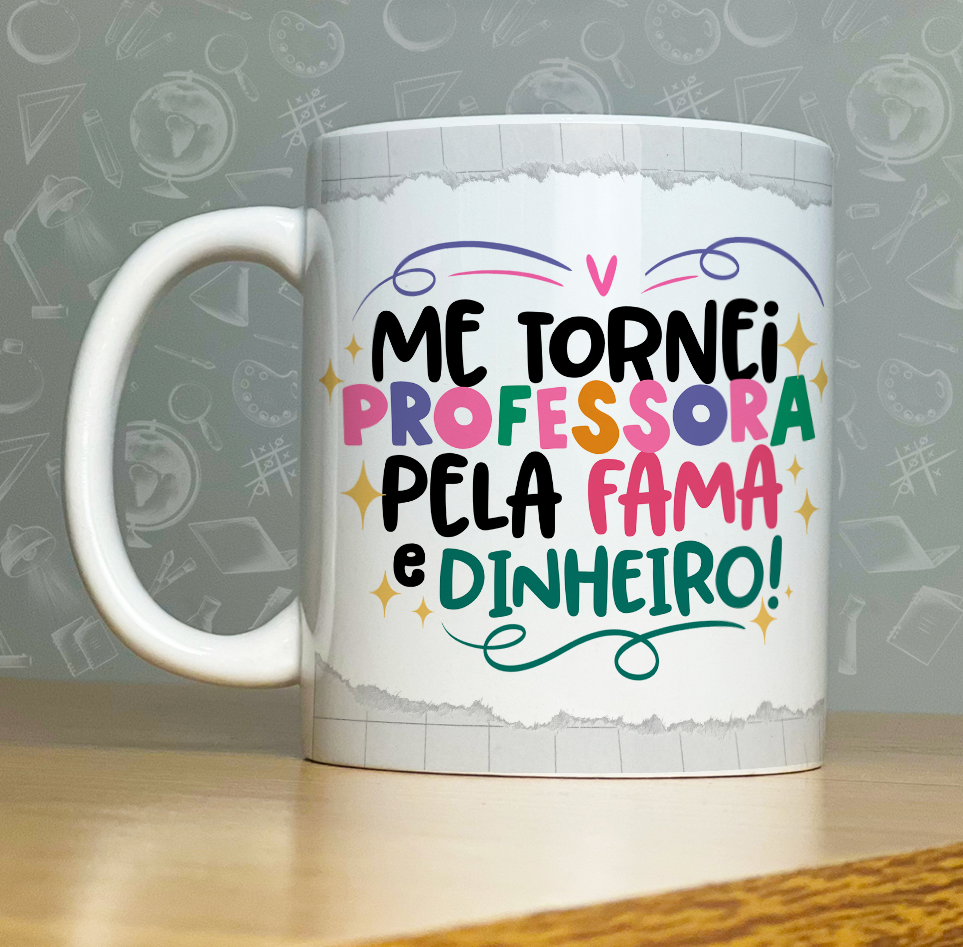 Caneca personalizada de porcelana   Tema: Dia dos professores   -  Modelo: 14