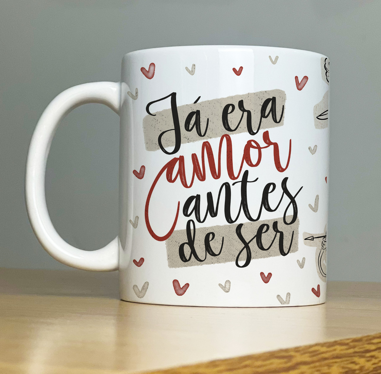 Caneca Personalizada de Porcelana - Namorados - Já era amor antes de ser