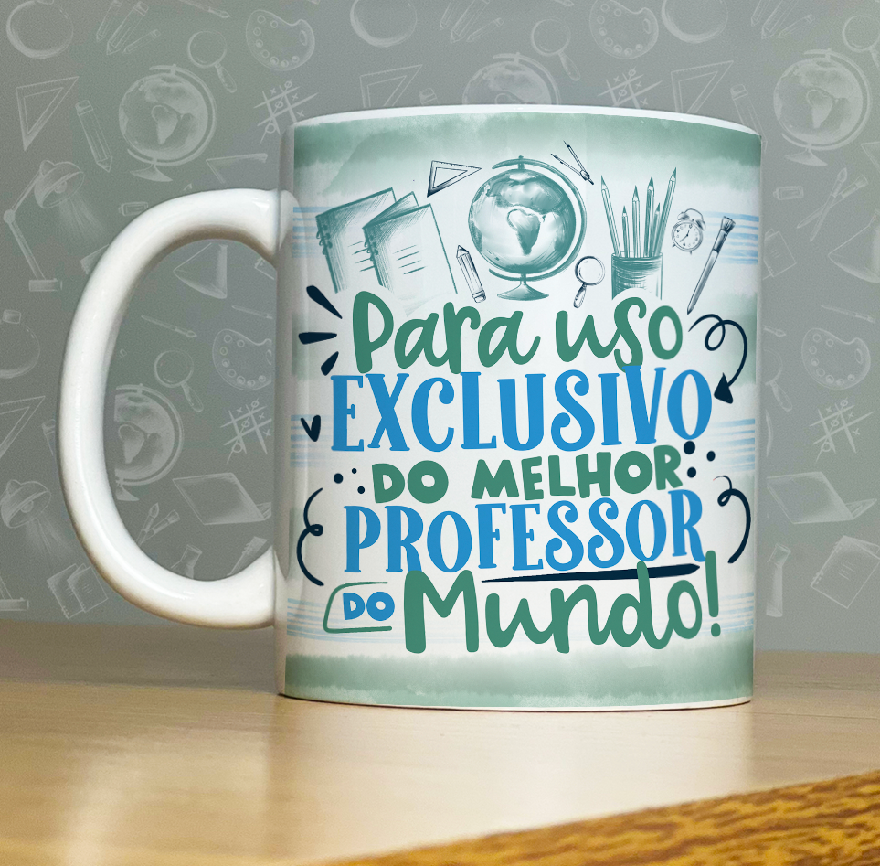 Caneca personalizada de porcelana   Tema: Dia dos professores   -  Modelo: 20