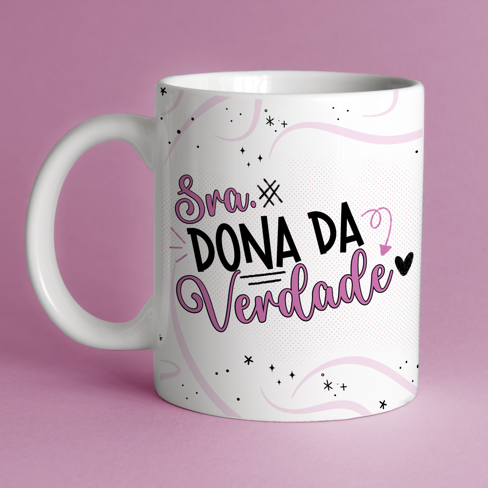 Caneca Personalizada de Porcelana - Namorados - Sra dona da verdade